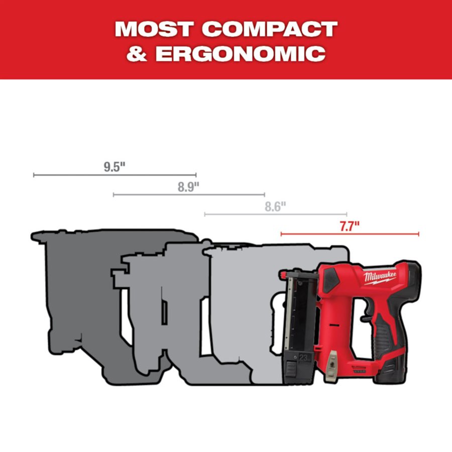M12 12 Volt LithiumIon Cordless 23 Gauge Pin Nailer Tool Only