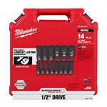 14PC SHOCKWAVE™ Impact Duty™ 1 / 2" Drive Metric Deep 6 Point Socket Set